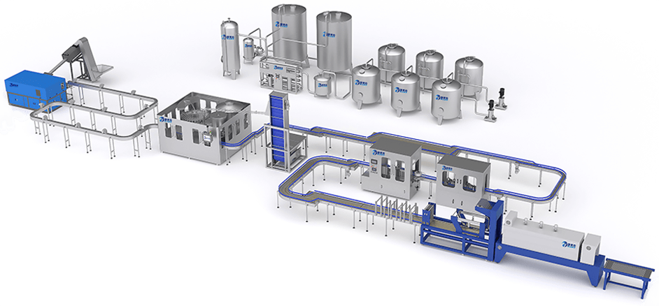 10000BPH High Speed Rotary Juice Drinks Production Line For PET Bottles 