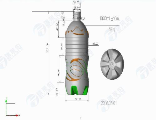 Most Welcome 1000ml Carbonated Drinks Bottle Shape Design