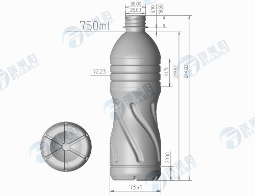 Commonly Applied 750ml Water Bottle Shape Designs
